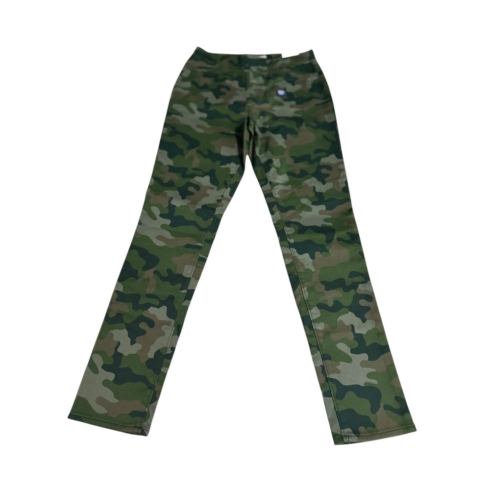 Lands' End Camo‎ Iron Knees Jeggings Girls 12 Green New Pull On Slim Pants
